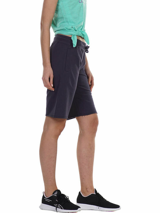 Women's Sporty Bermuda Shorts Terry Black