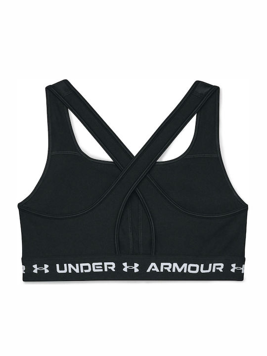 Crossback Matte Shine Women's Sports Bra without Padding Black