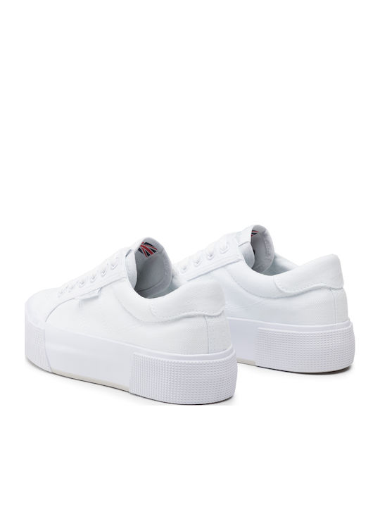 Γυναικεία Flatforms Sneakers Λευκά