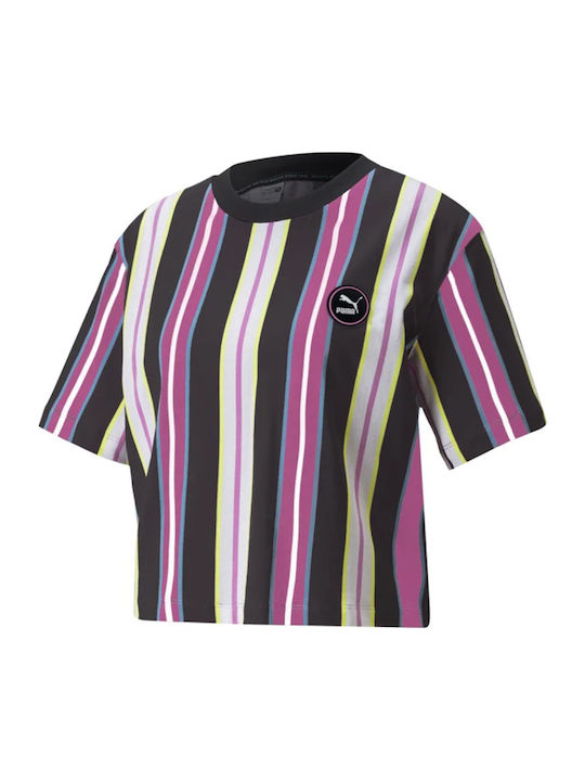 Γυναικείο T-shirt Ριγέ Opera Mauve