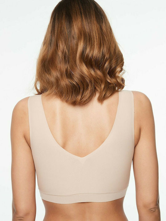 Soft Stretch Women's Bra with Light Padding Beige -OWU