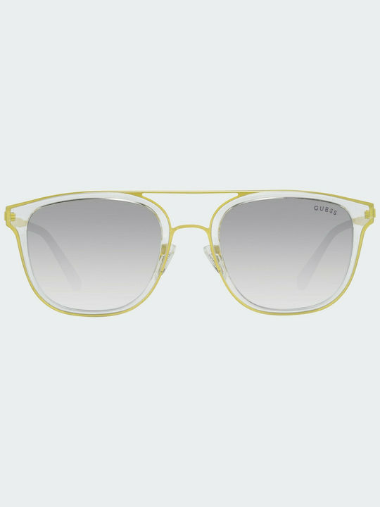 Guess Men's Sunglasses with Yellow Frame and Gray Lens GU6981 39C