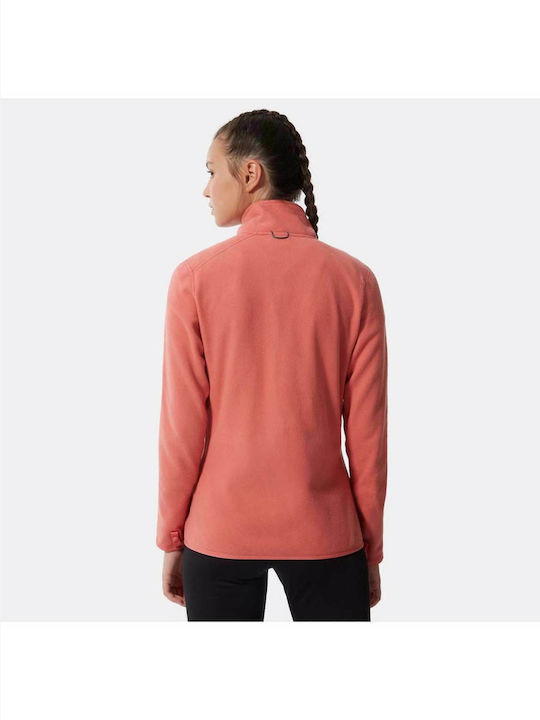 The North Face Fleece Γυναικεία Ζακέτα με Φερμουάρ σε Ροζ Χρώμα