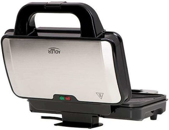 Adler Sandwich Maker for for 2 Sandwiches Sandwiches 1300W Inox