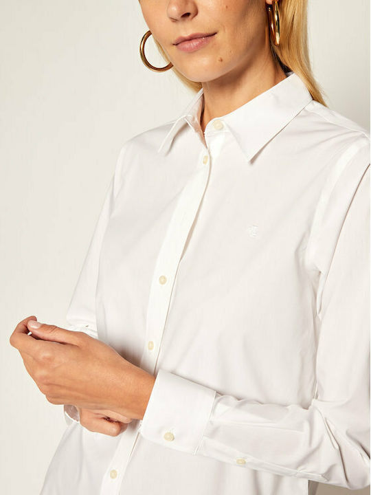 Women's Monochrome Long Sleeve Shirt White