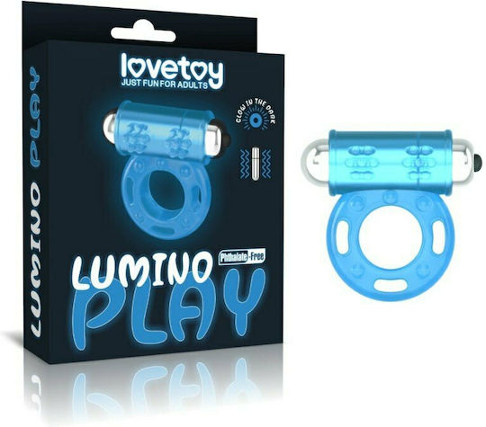 Lovetoy Lumino Play Vibrating Cock Ring Schwanz Blue