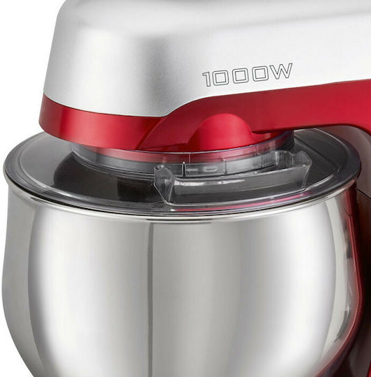 Bomann KM 6009 CB Mixer Planetar 1000W Cu Recipient Inox 5L Roșu
