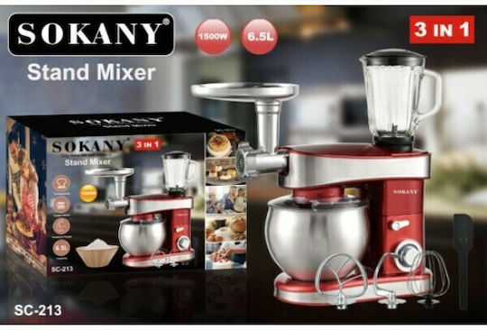 Sokany SC213C Mixează 1200W cu Vas din Oțel Inoxidabil 6.5lt