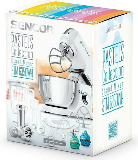 Sencor Stand Mixer 1000W with Stainless Mixing Bowl 4.5lt