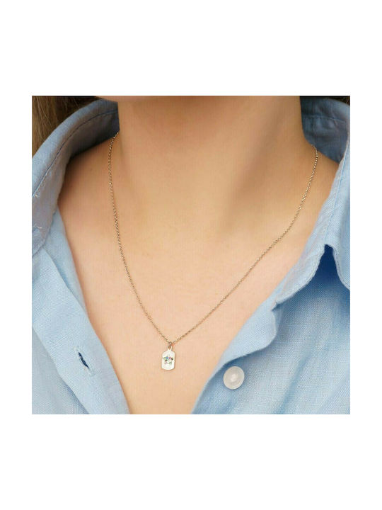 Excite-Fashion Elegant Essence Necklace from Silver with Zircon