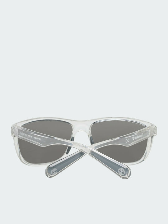 Timberland Men's Sunglasses with Transparent Plastic Frame and Gray Lens TB7179 26C