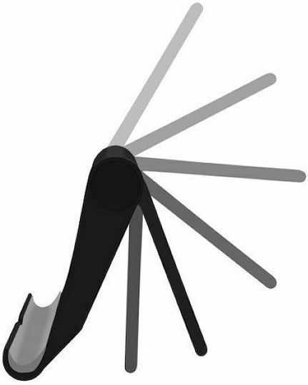 Izoxis AT000637 98x78x18mm Desk Stand for Mobile in Black color