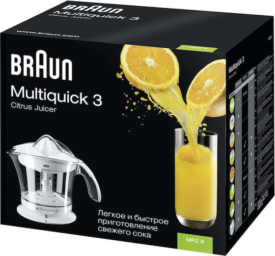 Braun Multiquick 3 MPZ9 Electric Juicer 20W with 1lt Capacity White