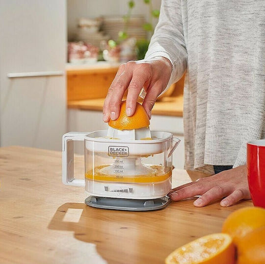Black & Decker BXCJ25E Electric Juicer 25W with 350ml Capacity White
