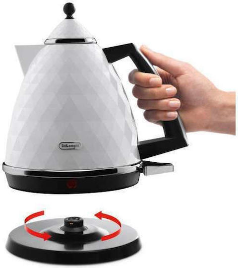 De'Longhi Brillante Βραστήρας 1.7lt 2000W Λευκός