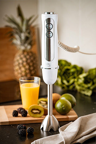 Adler Blender De Mână Cu Tijă Din Inox 1500W Alb
