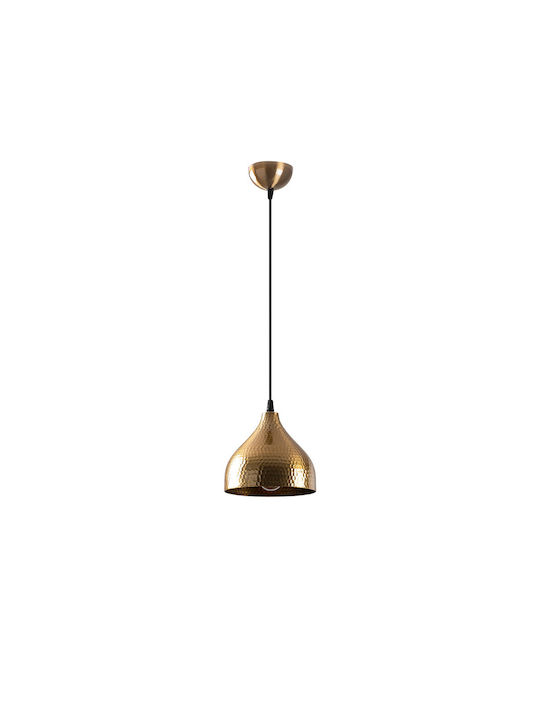 Tattoo Pendant Light Single-Light Bell for Socket E27 Gold