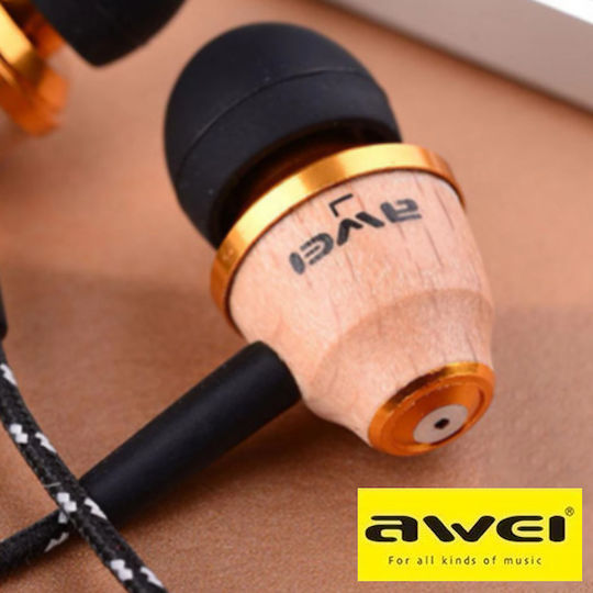 Awei ES-Q5 In-ear Handsfree with 3.5mm Connector Brown