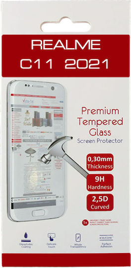Volte-Tel Full Glue 2.5D 0.30mm Full Face Tempered Glass (Realme C11 2021)
