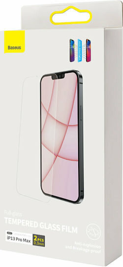 Baseus Anti Blue Light 0.3mm Full Face Tempered Glass 2pcs (iPhone 14 Plus / 13 Pro Max) SGBL020502