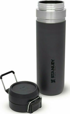 Stanley Quick Flip Bottle Bottle Thermos Stainless Steel BPA Free Charcoal 1.06lt with Mouthpiece 10-09150-063