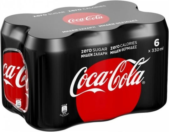 Coca-Cola Zero Cola Cu Carbonatare Fără Zahăr În Cutie 6x330ml