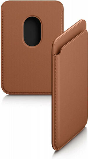 KWmobile MagSafe Kartenetui PU Leather in Braun Farbe