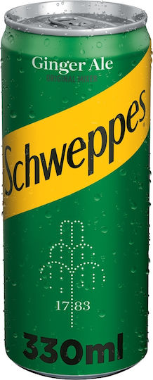 Schweppes Ginger Ale Σόδα Mojito με Ανθρακικό σε Κουτί 330ml