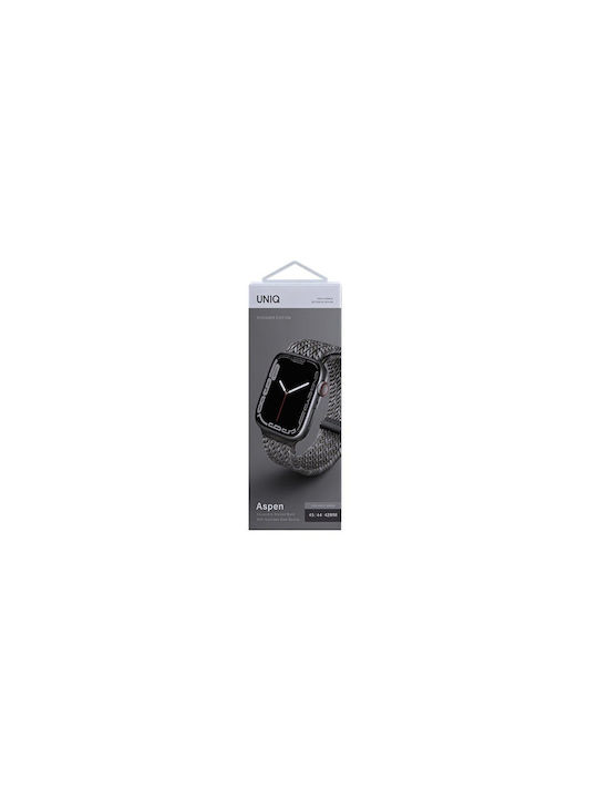 Uniq Aspen Braided Λουράκι Μεταλλικό Pebble Grey (Apple Watch 42/44/45mm)