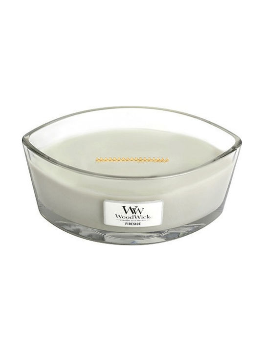 WoodWick Scented Candle Jar with Scent Fireside Gray 453.6gr 1pcs