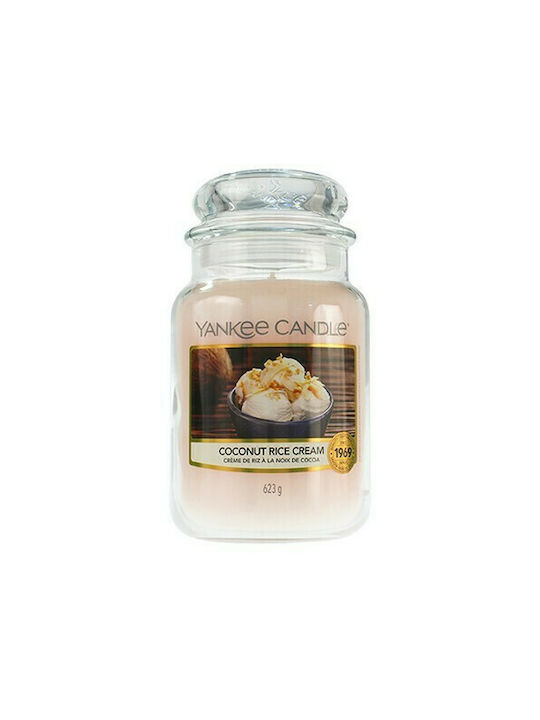 Yankee Candle Αρωματικό Κερί σε Βάζο με Άρωμα Coconut Rice Cream Λευκό 411gr