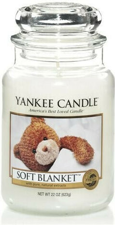 Yankee Candle Αρωματικό Κερί σε Βάζο με Άρωμα Soft Blanket Λευκό 104gr