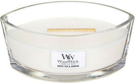 WoodWick Ароматична Свещ от Соя в Буркан с Аромат Бял Чай и Жасмин 453гр