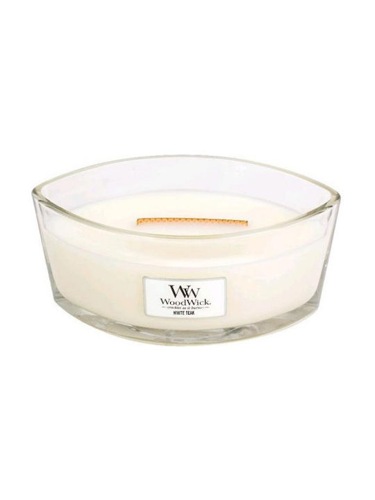 WoodWick Lumânare Aromată Borcan cu Aromă tec alb Alb 453.6gr 1buc