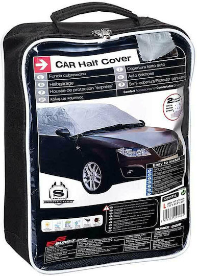 Car+ Cover+ Jumătate De Coperți Auto 292x147x51cm Impermeabilă Mare Care Se Prinde Cu Curele