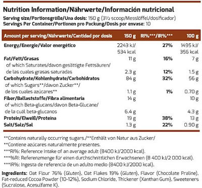 Scitec Nutrition Bran Oat with White Chocolate No Added Sugar 1500gr