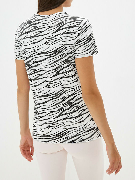 Life Γυναικείο T-shirt Animal Print Λευκό