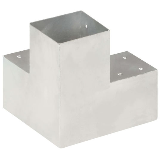 vidaXL Σύνδεσμος για Πέργκολα Γαλβανιζέ 10.1x10.1cm 4τμχ Σχήμα Υ