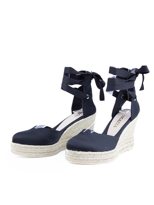 Ragazza Women's Fabric Platform Espadrilles Black / White