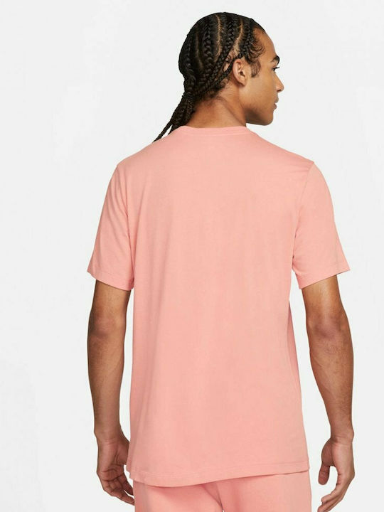Nike Icon Futura Men's Athletic T-shirt Short Sleeve Madder Root / White