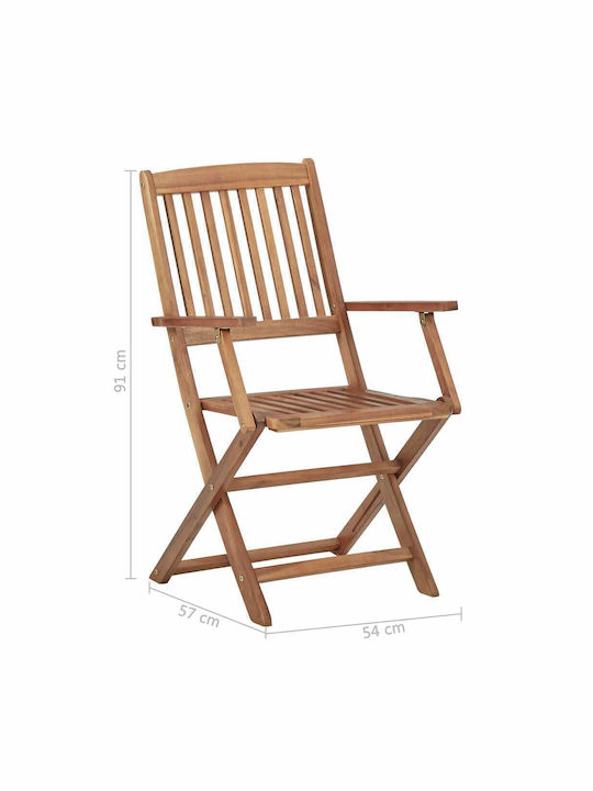 Set Sala De Mese Pentru Exterior 5 Piese Din Acacia