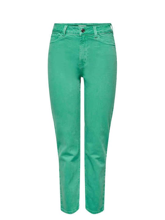 Emily High Waist Women's Jean Trousers in Slim Fit Pink