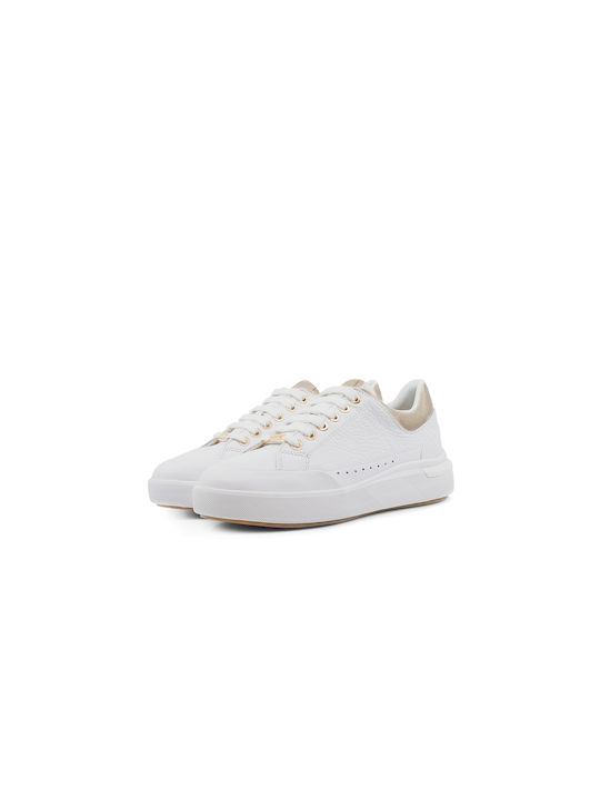 Geox Dalyla Γυναικεία Ανατομικά Sneakers White/Champagne