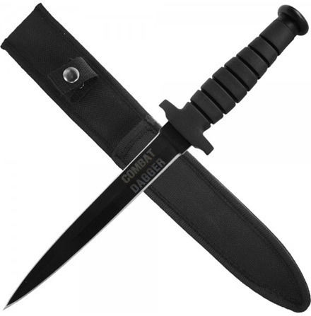 Haller Combat Dagger Μαχαίρι Μαύρο σε Θήκη