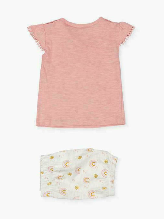 Losan Kids Set with Shorts Summer 2pcs Pink