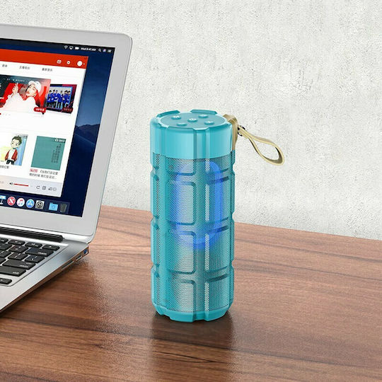 Hoco Pleasant Sport HC7 Ηχείο Bluetooth 10W με Ραδιόφωνο και Διάρκεια Μπαταρίας έως 4 ώρες Peacock Blue