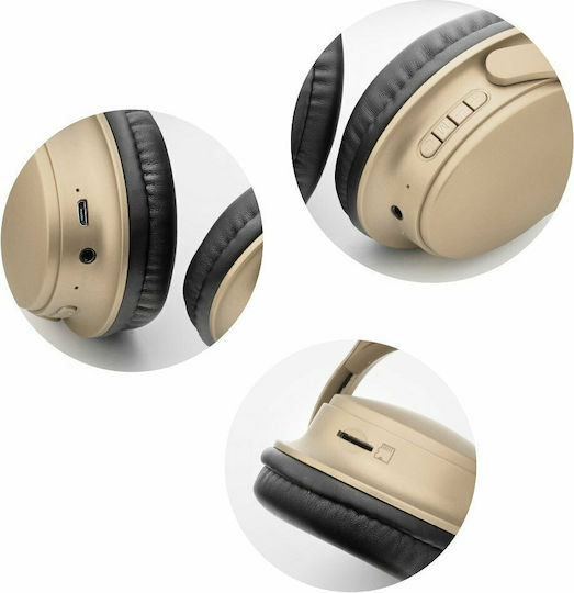 MS-K10 Ασύρματα Bluetooth Over Ear Ακουστικά Χρυσά