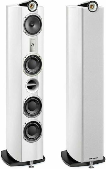 Triangle Signature Alpha Ζεύγος Ηχείων Hi-Fi Δαπέδου 140W 3 Δρόμων Π23.3xΒ37.2xΥ127εκ. Λευκό