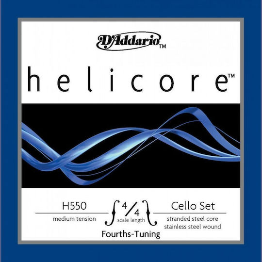 Daddario Helicore 4/4 Medium Μονές Χορδές Stainless Steel Τσέλου 4τμχ 4/4
