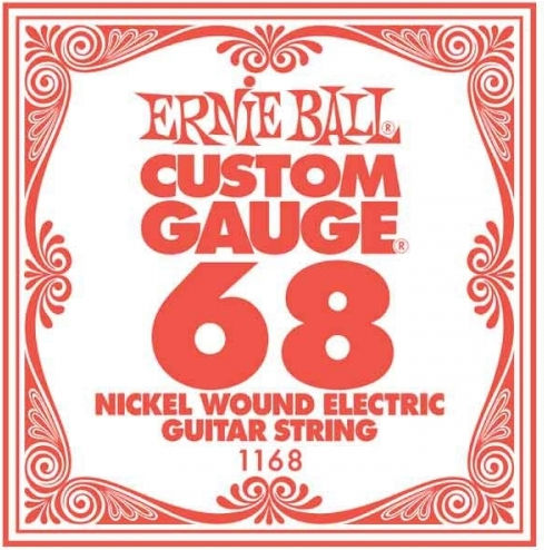 Ernie Ball Single Nickel Wound Strings 3pcs for Electric Guitar Custom Gauge .068"